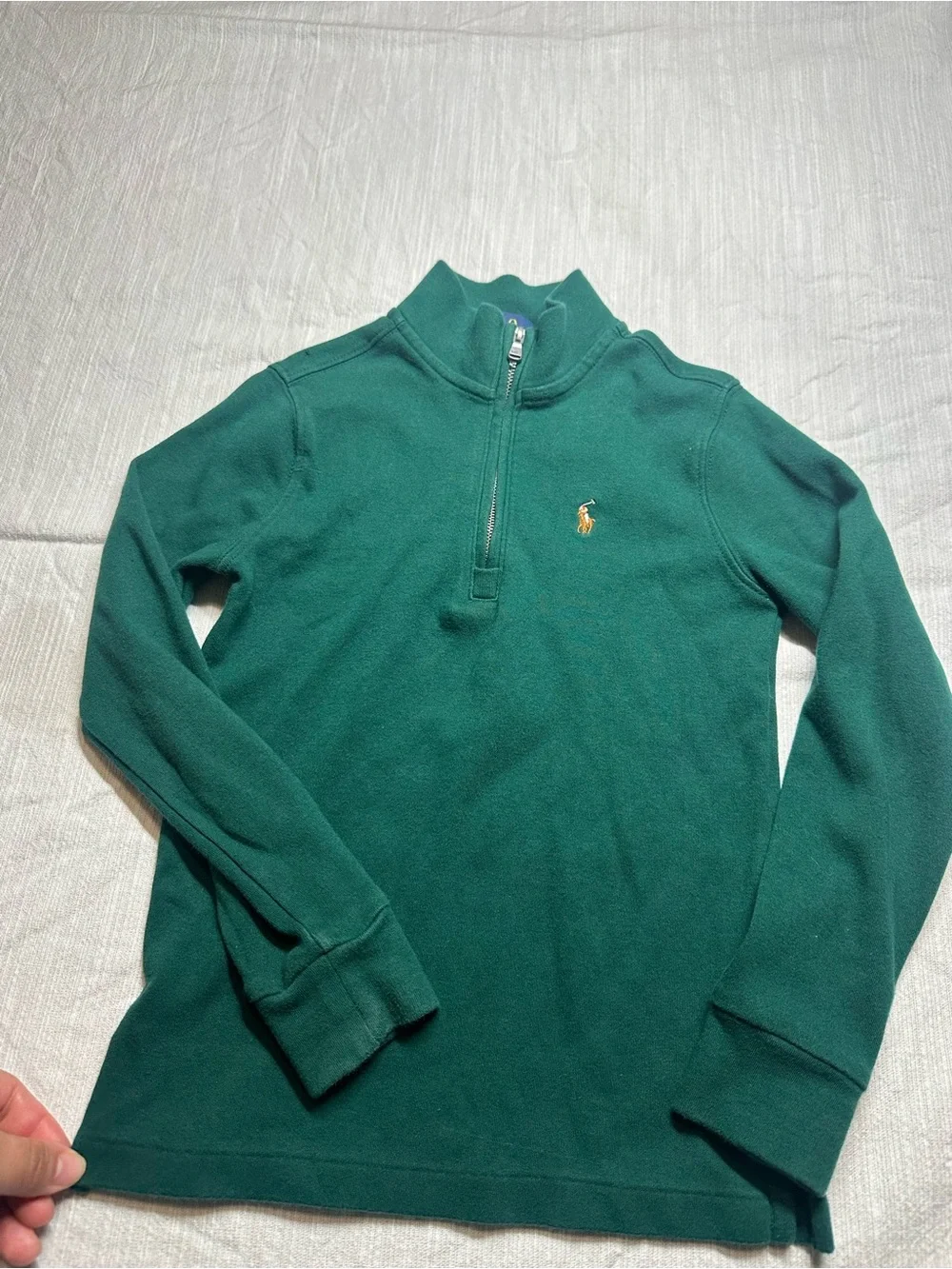 Ralph Lauren Kids Emerald Green Half-Zip Fleece Pullover